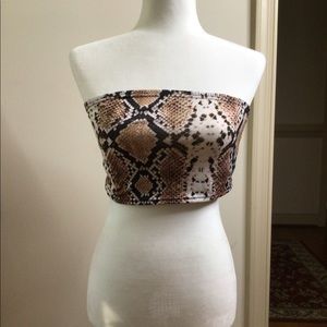 Snake print crop top